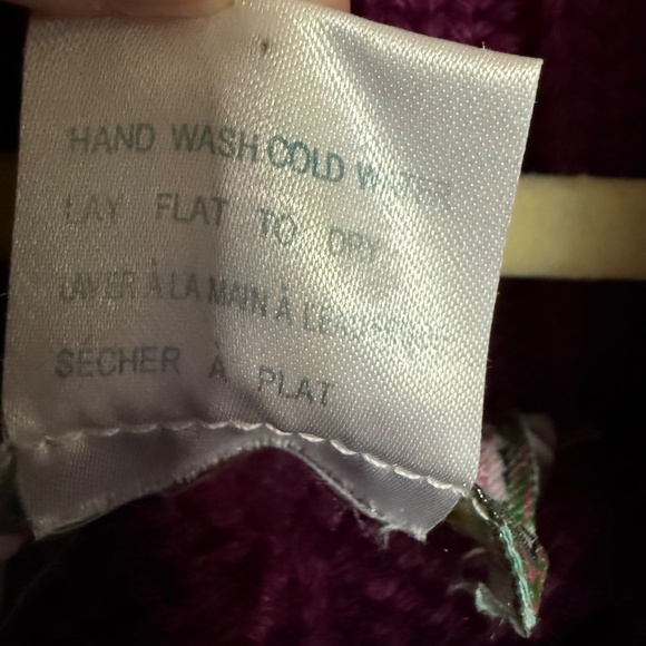 Vintage April Cornell Sweater With Crochet Floral Details Wool Blend Medium - Picture 12 of 12